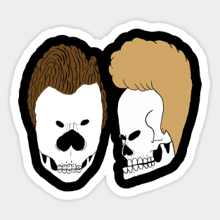 Beavis And Butthead Skulls Sticker